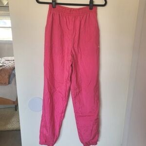 FILA Windbreaker Jogger Track Pants Barbie Pink Women 6 Medium